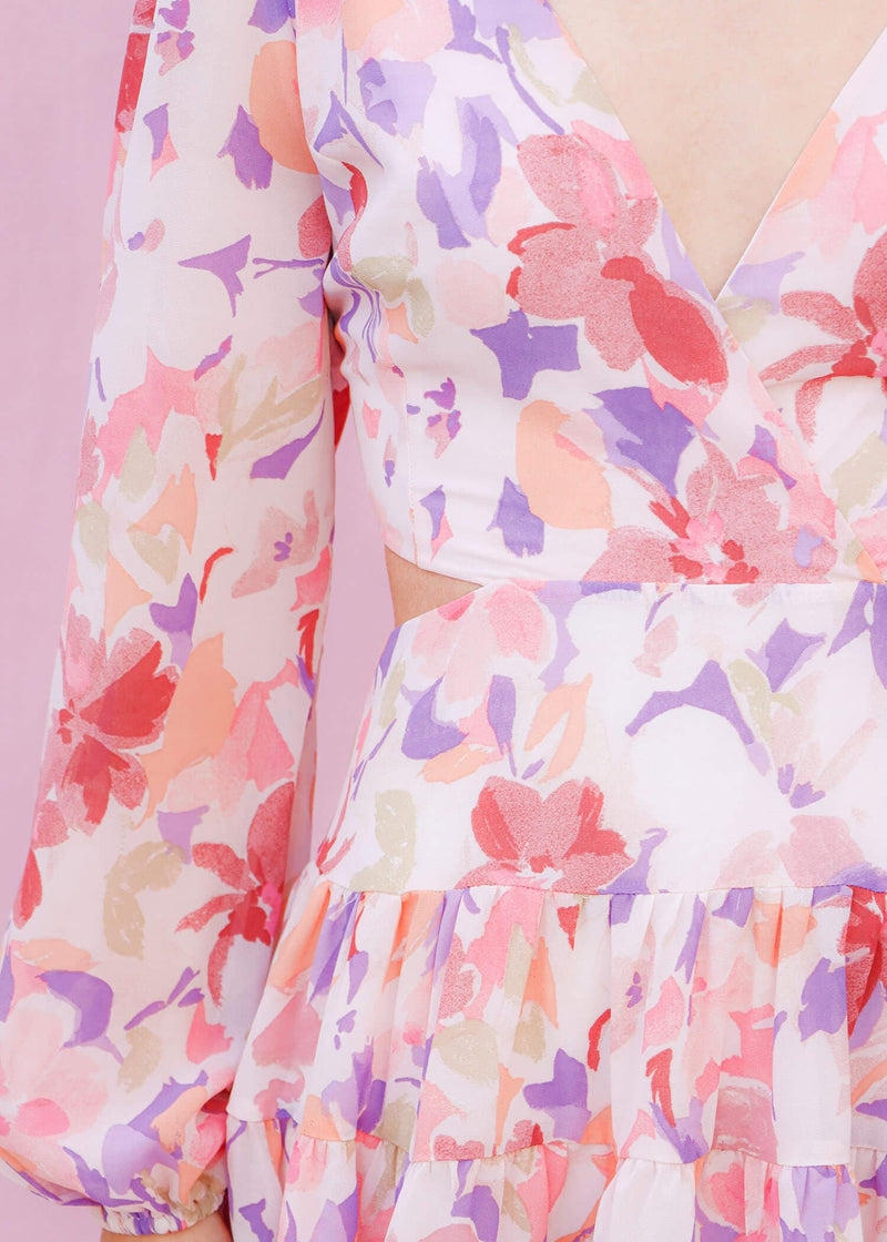 Flowers Are My Love Language Dress - Blush/Lilac Dress MerciGrace Boutique.
