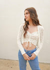 Looking For You Cardigan Set  - Ivory Tops MerciGrace Boutique.
