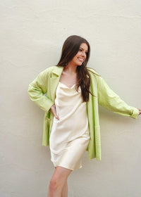Love You For It Blazer - Green Gingham Jacket MerciGrace Boutique.