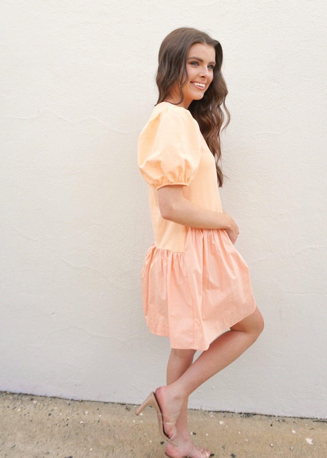 Love You Forever Dress - Coral Dress MerciGrace Boutique.