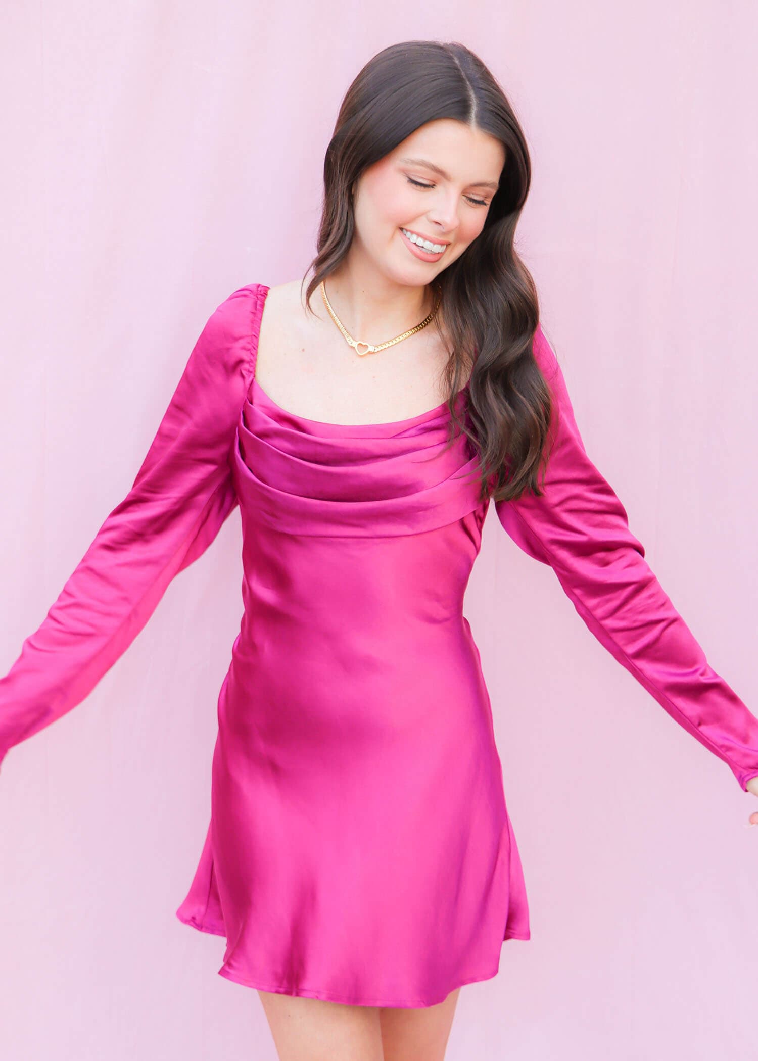 Silky Scoop Neck Dress - Rose Bud Dresses MerciGrace Boutique.
