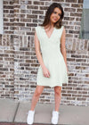 Making Moves Corset Mini Dress - Sage Dress MerciGrace Boutique.