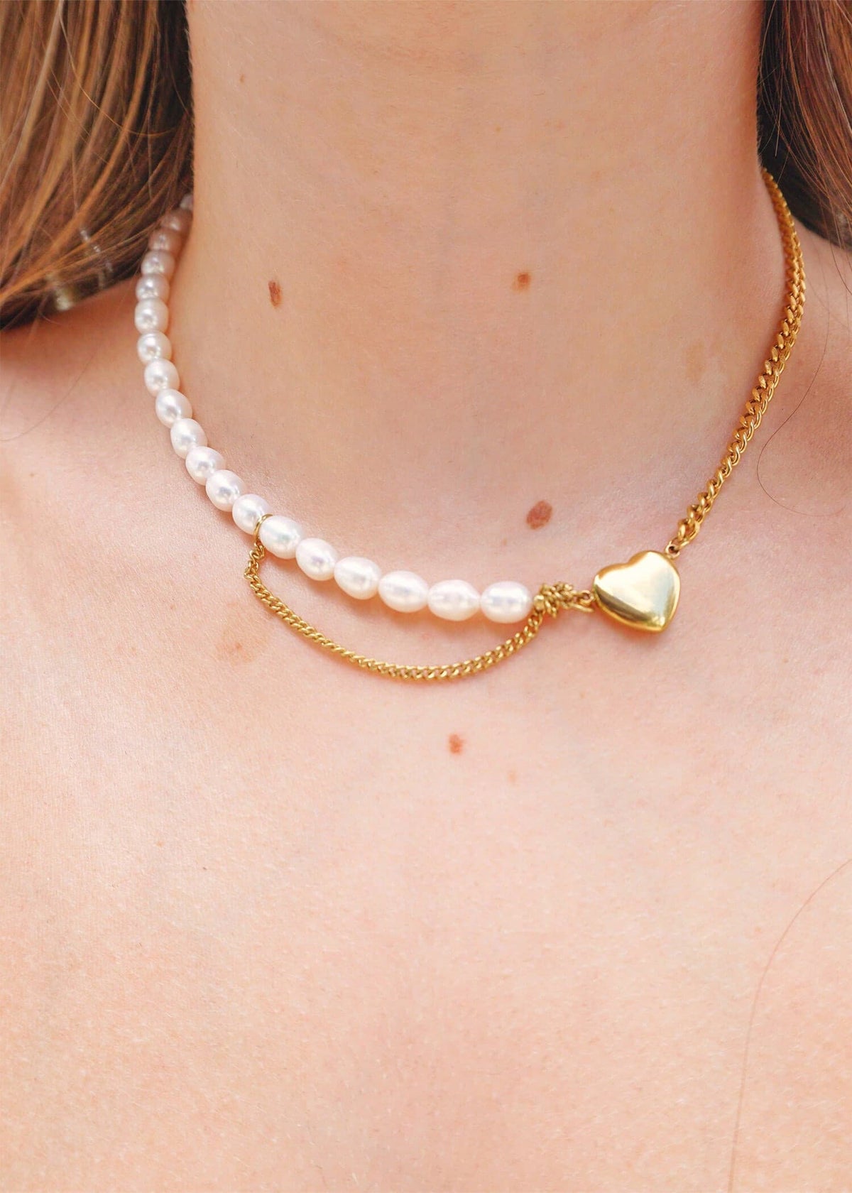 Meet Me In The Middle Necklace - Gold Necklace MerciGrace Boutique.