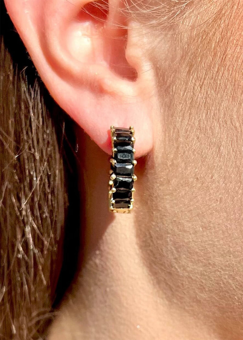 Nyla Earrings - Black Earrings MerciGrace Boutique.