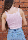 Pink Perfection Sleeveless Cami Sweater - Pink Tops MerciGrace Boutique.