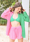 Feelin’ Beachy Set - Pink/Emerald Set MerciGrace Boutique.