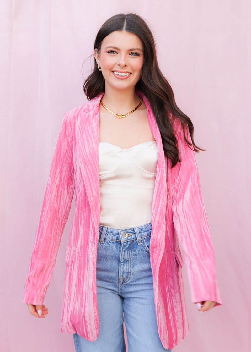 Seeing Pink Jacket - Double Bubble Pink Jacket MerciGrace Boutique.