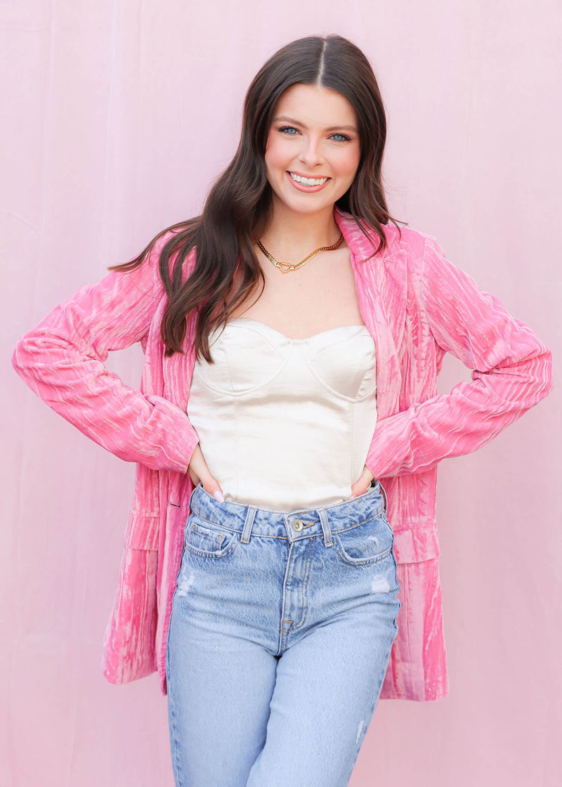Seeing Pink Jacket - Double Bubble Pink Jacket MerciGrace Boutique.