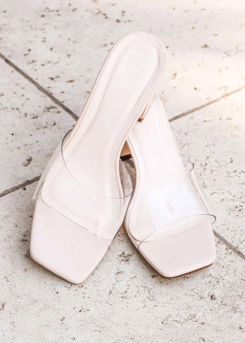 Ready For Everything Heel Sandals - Bone - MerciGrace BoutiqueShoe