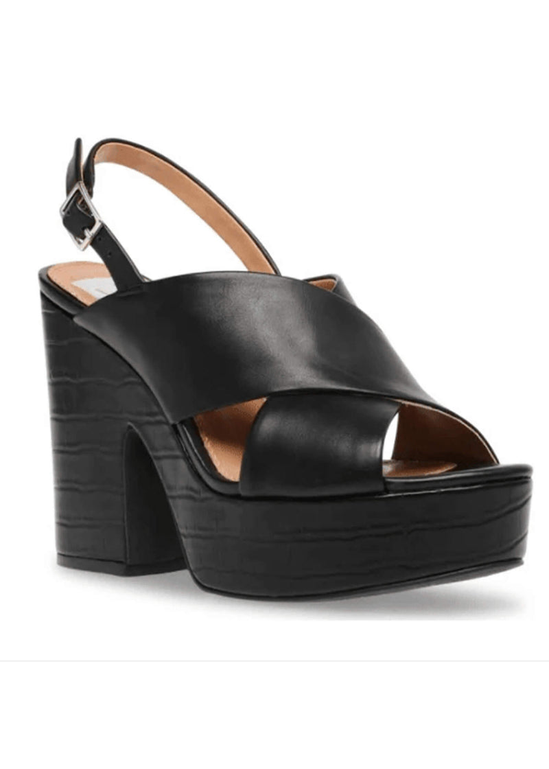 Ready For It Platform Wedge Sandals - Black Shoes MerciGrace Boutique.