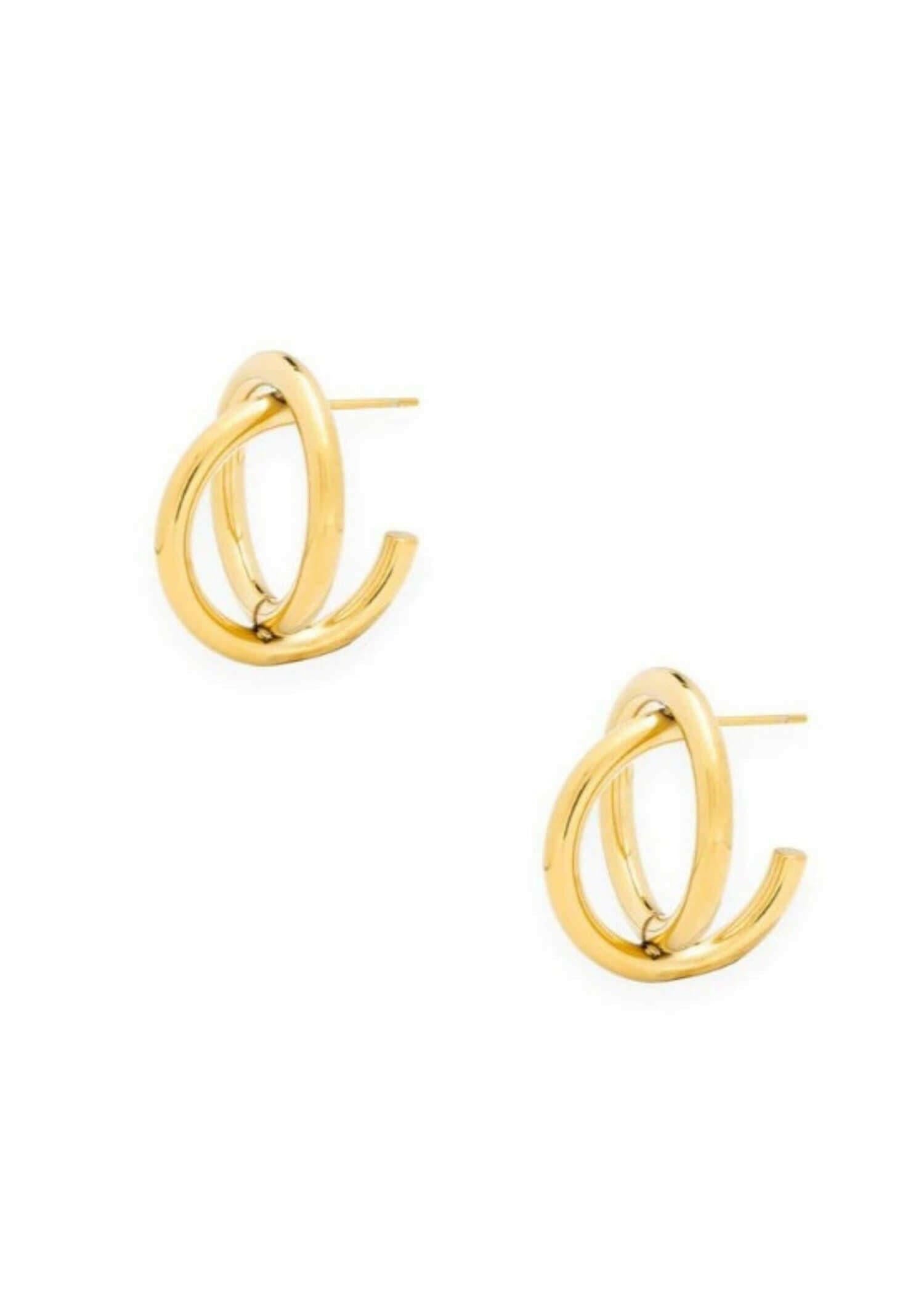 Roller Coaster Stud Earrings Gold MerciGrace Boutique