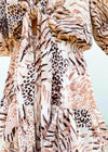 Sadie Tie Front Mini Dress - Wildlife Dress MerciGrace Boutique.
