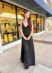 Said What I Wanted Maxi Dress - Black Dress MerciGrace Boutique.