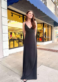 Said What I Wanted Maxi Dress - Black Dress MerciGrace Boutique.