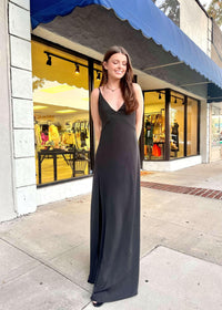 Said What I Wanted Maxi Dress - Black Dress MerciGrace Boutique.