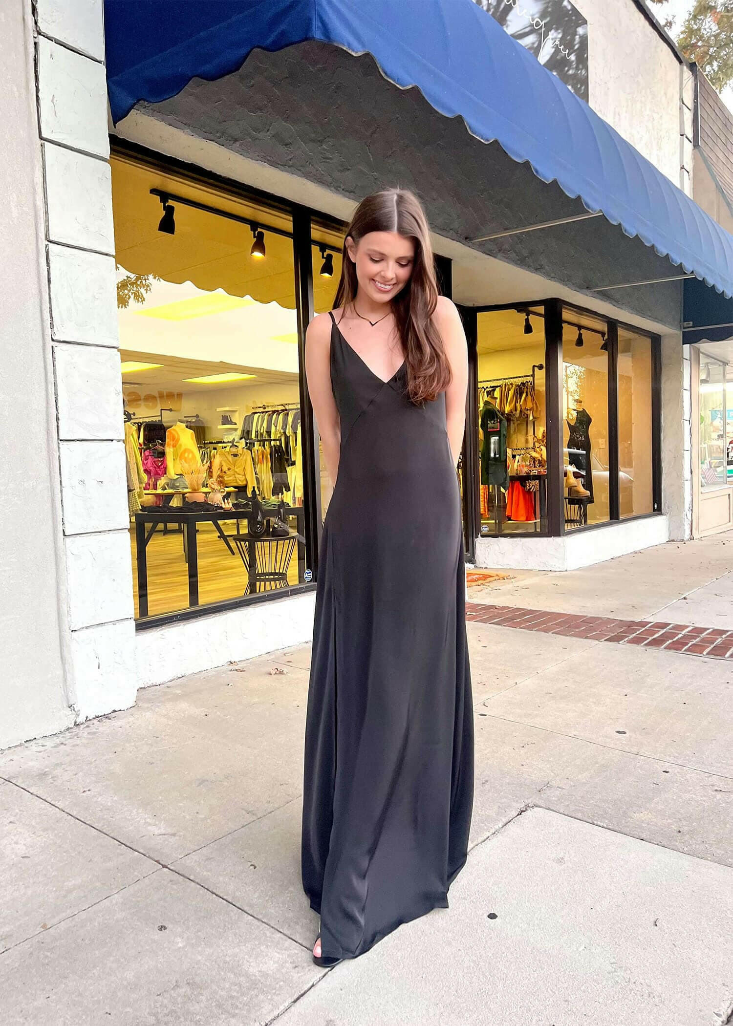 Said What I Wanted Maxi Dress - Black Dress MerciGrace Boutique.
