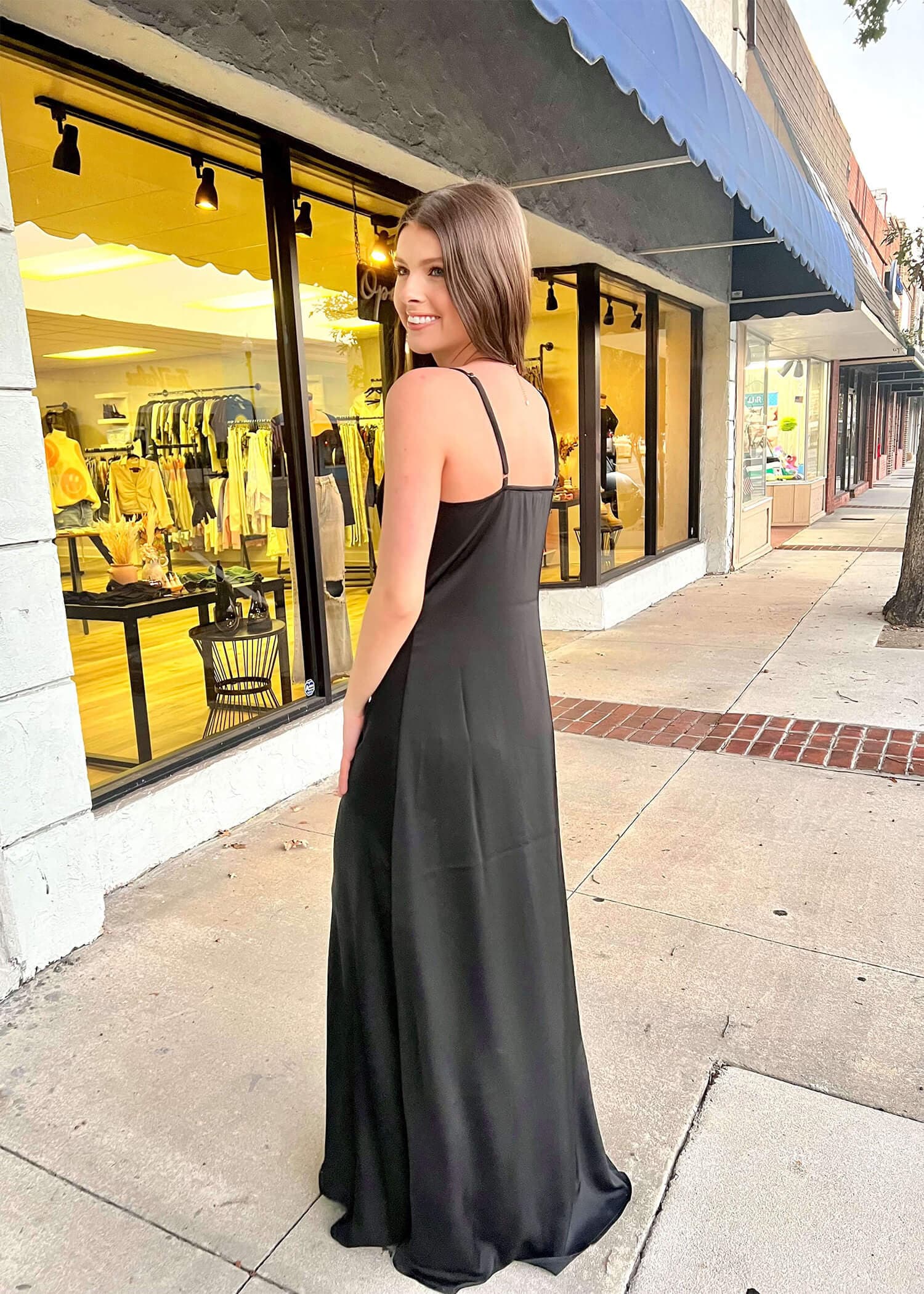 Said What I Wanted Maxi Dress - Black Dress MerciGrace Boutique.