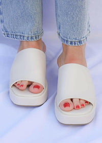 See You Whenever Wedges - Bone - MerciGrace BoutiqueShoe
