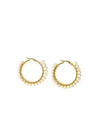 Serena Oversized Pearl Hoop Earrings Earrings MerciGrace Boutique.