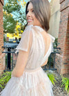 She's The Moment Mini Dress - Blush Dress MerciGrace Boutique.