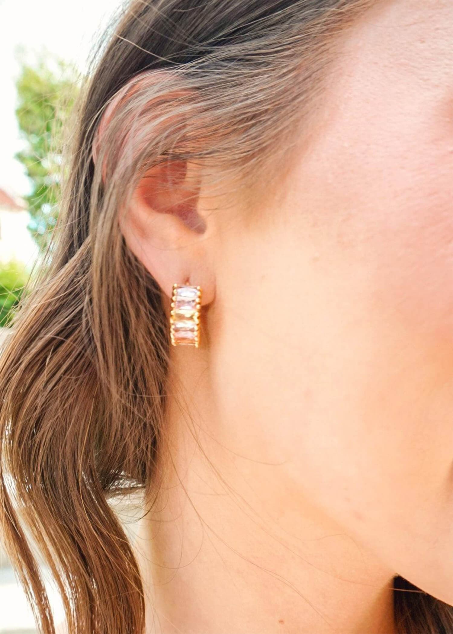 Shine On Huggies - Pastel Earrings MerciGrace Boutique.