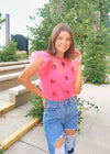 Shining Stars Top - Pink Tops MerciGrace Boutique.