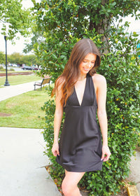 So This Is Love Mini Dress - Black Dress MerciGrace Boutique.