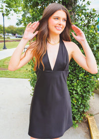 So This Is Love Mini Dress - Black Dress MerciGrace Boutique.