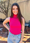 So You Know Turtleneck - Fuchsia Tops MerciGrace Boutique.