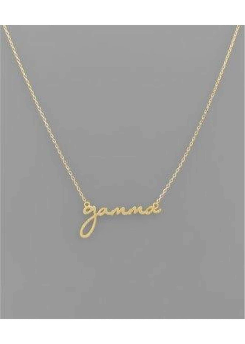 Sorority Letter GAMMA Necklace - Gold - MerciGrace BoutiqueNecklace