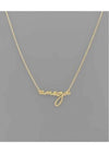 Sorority Letter OMEGA Necklace - Gold Necklace MerciGrace Boutique.
