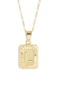 Stamped Forever Initial Necklace - Gold - MerciGrace BoutiqueNecklace
