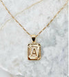 Stamped Forever Initial Necklace - Gold Necklace MerciGrace Boutique.