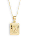 Stamped Forever Initial Necklace - Gold Necklace MerciGrace Boutique.
