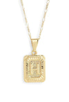 Stamped Forever Initial Necklace - Gold Necklace MerciGrace Boutique.