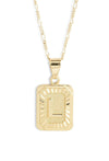 Stamped Forever Initial Necklace - Gold Necklace MerciGrace Boutique.