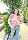 Stay Happy Sweater - Papaya Punch Sweater MerciGrace Boutique.