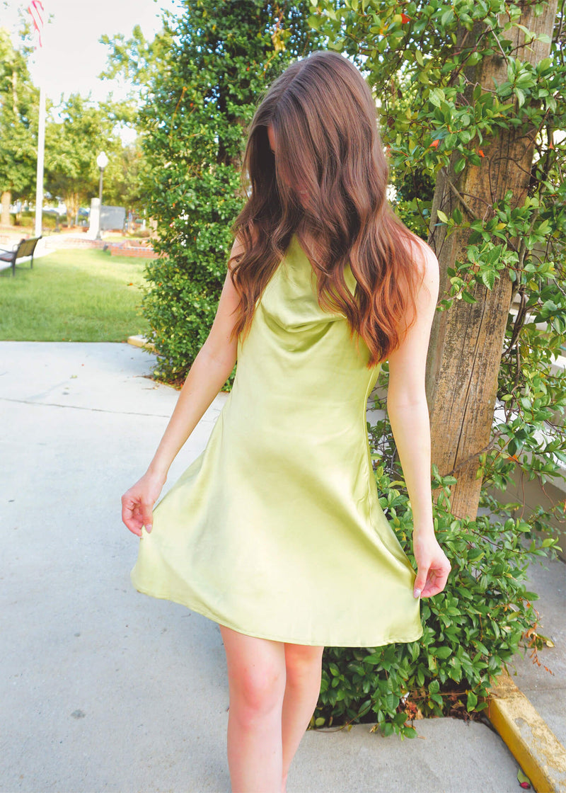 Stay Sweet Mini Dress - Green Apple Dress MerciGrace Boutique.