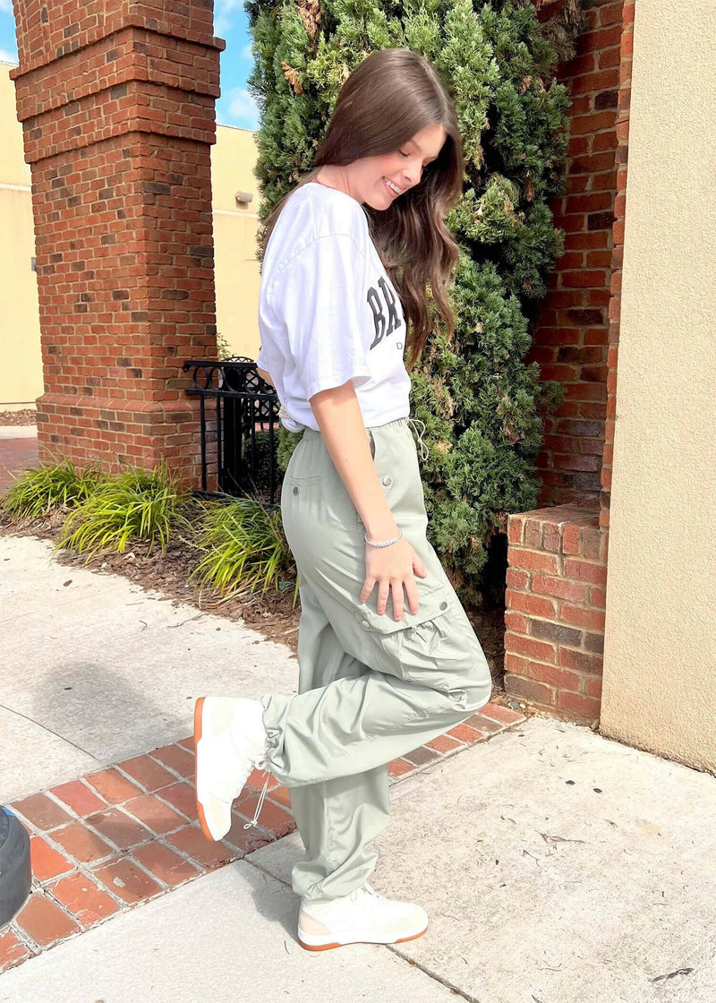 Stick With It Cargo Pants - Khaki Pants MerciGrace Boutique.
