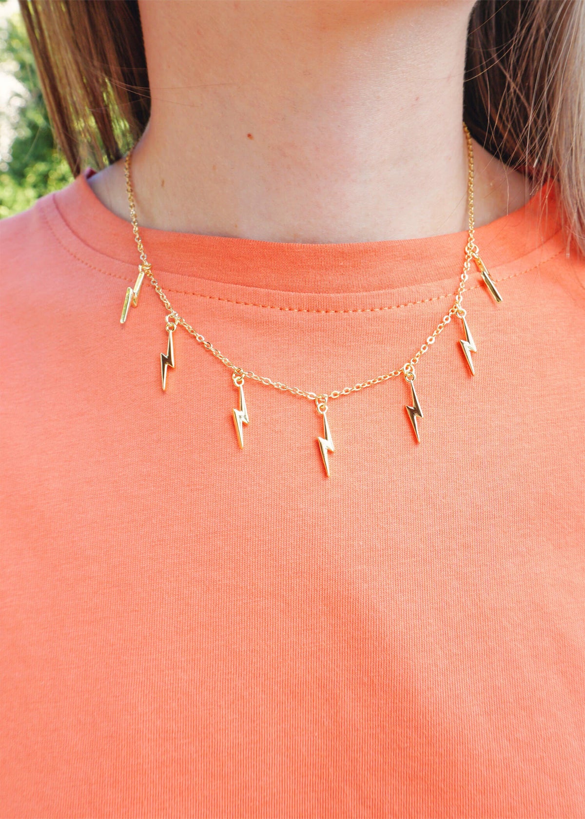 Struck By You Necklace - Gold Necklace MerciGrace Boutique.