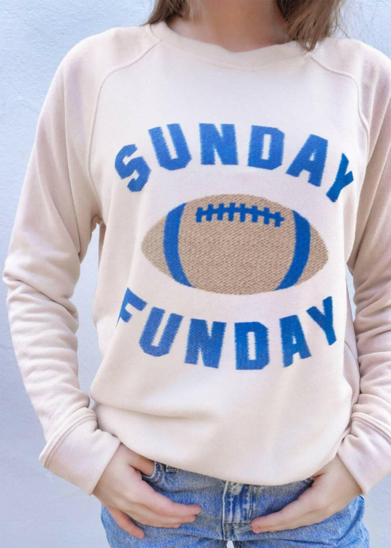 Sunday Funday Sweatshirt - Cream Sweatshirt MerciGrace Boutique.