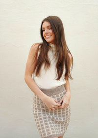 Sweet Love Knit Tank - White Tops MerciGrace Boutique.