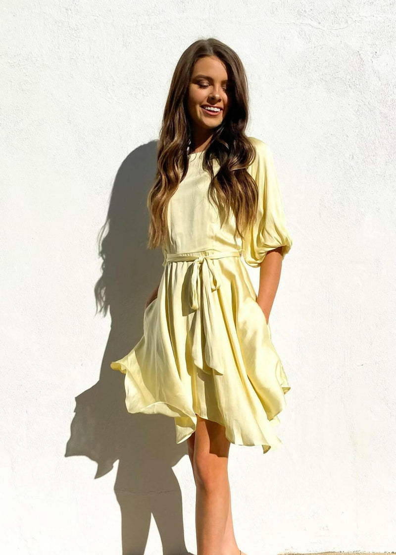 Sweet Memories Flow Dress - Light Honey Dress MerciGrace Boutique.