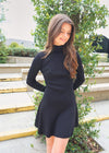 Take A Moment Mini Dress - Black Dress MerciGrace Boutique.