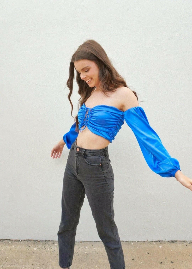 Take It On Top - Royal Blue Top MerciGrace Boutique.