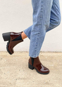 Take Me On Booties - Burgundy Shoes MerciGrace Boutique.