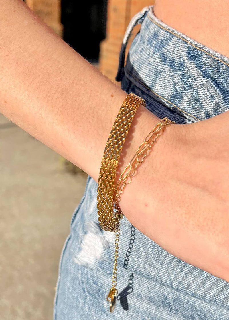 Tava Chain Bracelet - Gold Bracelet MerciGrace Boutique.