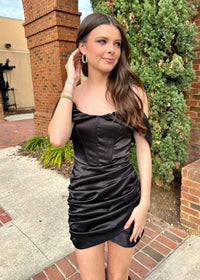 Tell Me You Love Me Mini Dress - Black - MerciGrace BoutiqueDress