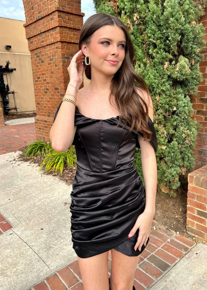 Tell Me You Love Me Mini Dress - Black - MerciGrace BoutiqueDress
