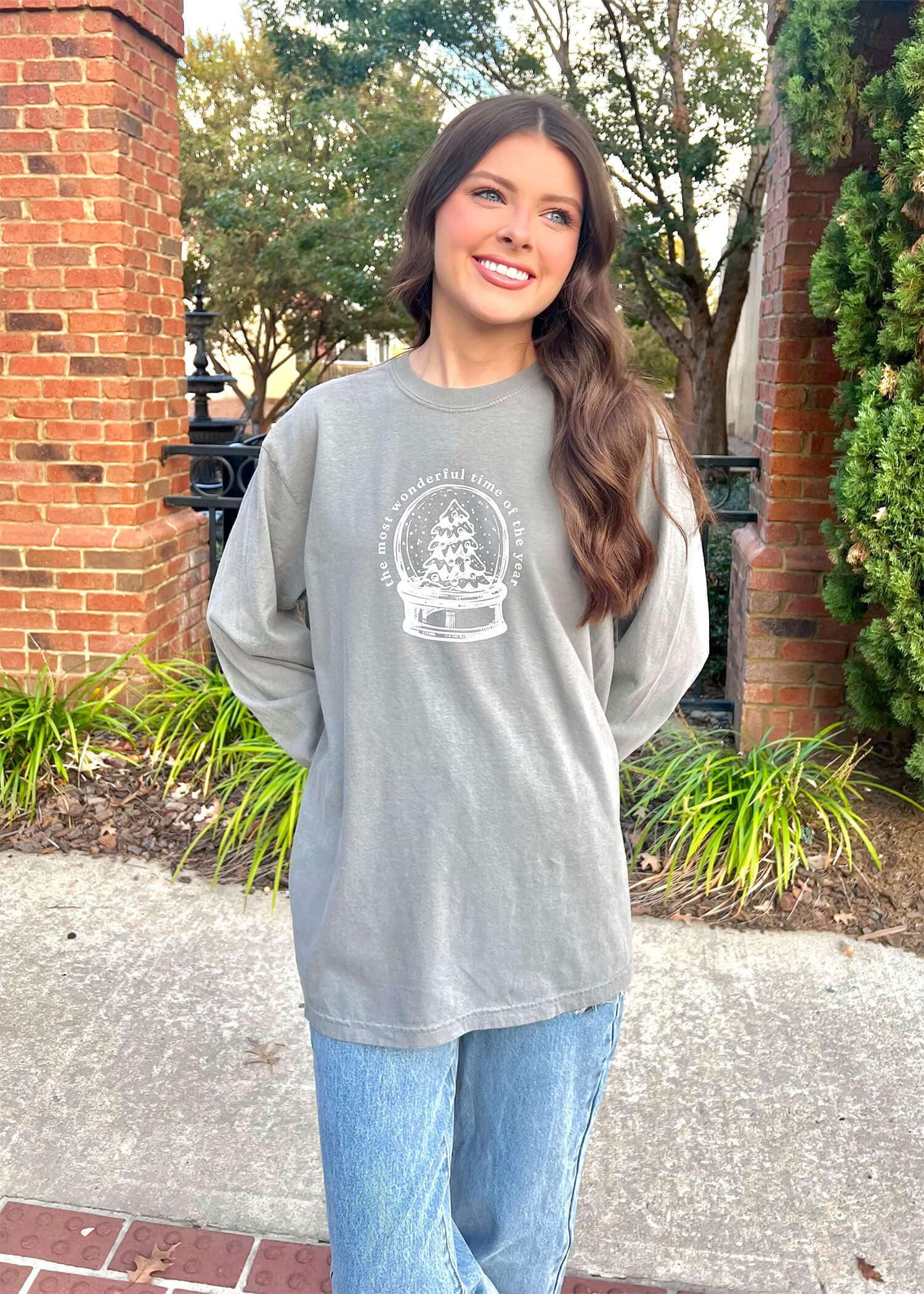 The Best Time Of Year Tee - Grey T-Shirt MerciGrace Boutique.